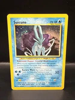 Pokemon TCG Suicune Neo Revelation Holo Card 14/64 Unlimited Rare Swirl - Image 1