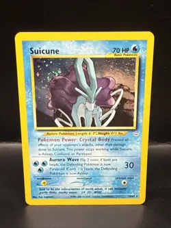 Pokemon TCG Suicune Neo Revelation Holo Card 14/64 Unlimited Rare Swirl - Image 2