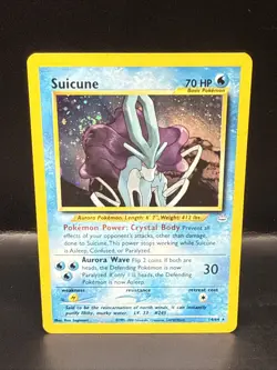 Pokemon TCG Suicune Neo Revelation Holo Card 14/64 Unlimited Rare Swirl - Image 3