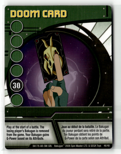 Bakugan Card - Doom Card - Ability Card - Battle Brawlers - Image 1