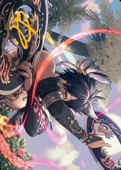 Dancer's Chakrams (24/53)- Art Card Gold Stamped Signature NM (Art Card) [MTG] - Image 1