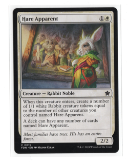 MTG - Hare Apparent - Normal - Foundations - NM - Image 1