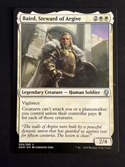1x Baird, Steward of Argive (4) Dominaria LP MTG Magic the Gathering x1 MKE - Image 1