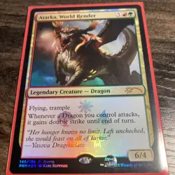 MTG Magic The Gathering Atarka, World Render Foil Promo Dragon Commander - Image 1