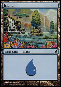 1x Island (287) - Foil Moderate Play MTG Magic - Kid Icarus - - Image 1