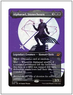 1x Alpharael, Stonechosen, Borderless Art, Magic the Gathering MTG NM - Image 1
