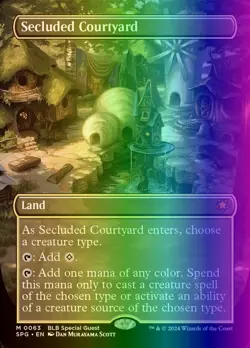MTG Magic the Gathering Secluded Courtyard (63/135) Special Guests LP FOIL - Image 1