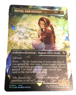 Aerith, Last Ancient Borderless Final Fantasy Magic Chocobo Track Foil NM MTG - Image 1