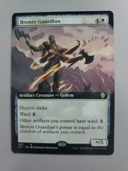 MTG Bronze Guardian Commander 2021 Extended Art Rare - Image 1