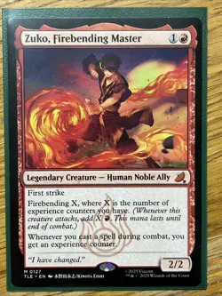 Zuko, Firebending Master Avatar: The Last Airbender: Eternal-Legal Regular - Image 1