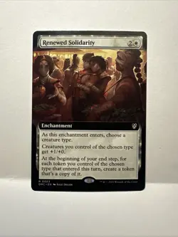 Renewed Solidarity Mtg Borderless Enchantment Aetherdrift Rare - Image 1
