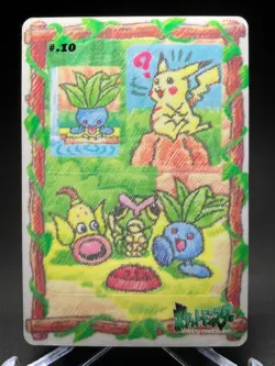 Japanese Pokemon Bandai Sealdass Stitch Touch #10 Pikachu Oddish Weepinbell NM- - Image 1