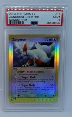PSA 9 MINT Zangoose Reverse Holo ex Sandstorm Pokemon Card 14/100 E-Reader - Image 1