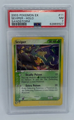 Seviper Holo #11 Pokemon 2003 EX Sandstorm PSA 7 Near Mint Vintage E-Reader - Image 1