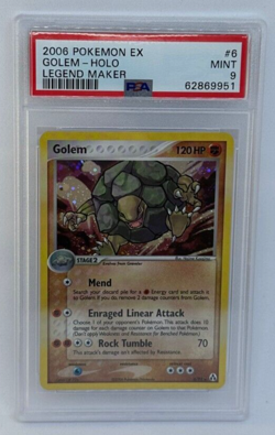 PSA 9 Mint Golem Holo - ex Legend Maker 6/92 2006 Pokemon - Image 1