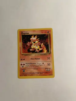 1999 Pokemon Base Set 1st Edition Magmar 36/102 NM - Image 1