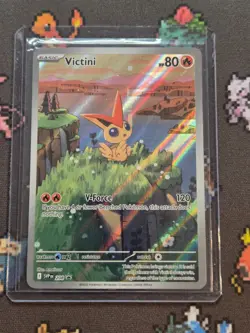 Pokemon Victini Promo Illustration Rare 208 Black Bolt White Flare - Image 3