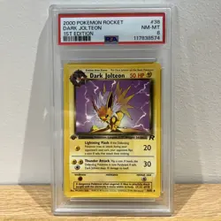 Pokemon TCG - Team Rocket - Dark Jolteon 1st Edition 38/82 - PSA 8 - Image 1