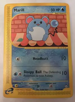 POKEMON AQUAPOLIS NON HOLO MARILL CARD 53/147 - Image 1