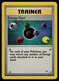 Energy Flow - 122/132 - Pokemon Card Gym Heroes Common Trainer - NM - Image 1