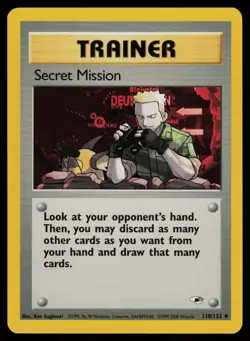Secret Mission - 118/132 - Pokemon Card Gym Heroes Uncommon Trainer - NM - Image 1