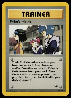 Erika's Maids - 109/132 - Pokemon Card Gym Heroes Uncommon Trainer - NM - Image 1