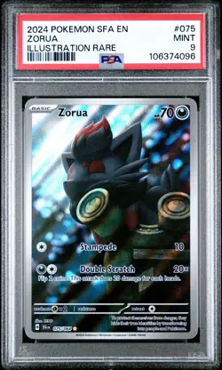 ZORUA 075/064 Pokemon Card Illustration Rare Shrouded Fable PSA 9 MINT - Image 1