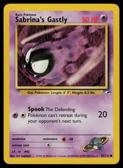 Sabrina's Gastly - 93/132 - Pokemon Card Gym Heroes Common - NM - Image 1