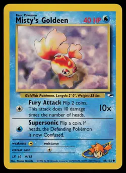 Misty's Goldeen - 85/132 - Pokemon Card Gym Heroes Common - NM - Image 1