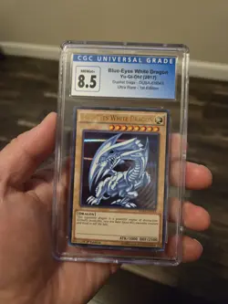 yugioh cgc 8.5 PSA DUSA-EN043 Blue-Eyes White Dragon Ultra Rare 1st Edition 2017 - Image 2