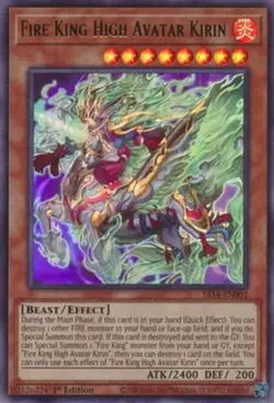 Yugioh! LP Fire King High Avatar Kirin - SR14-EN002 - Ultra Rare - 1st Edition L - Image 1
