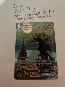 Custom Fan Art Umbreon VMAX High Quality Custom Card Foil Finish - Image 1