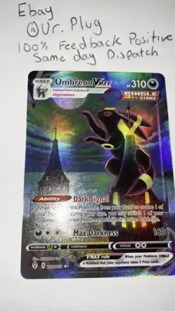 Custom Fan Art Umbreon VMAX High Quality Custom Card Foil Finish - Image 2
