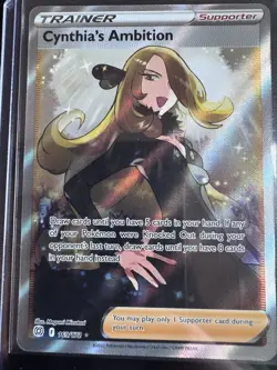 Cynthia's Ambition Full Art Holo Card 169/172 Brilliant Stars - Image 1