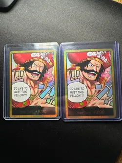 DON!! Card (Gol.D.Roger) Gold Carrying On His Will English Foil Lot of 2! - Image 1