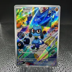 Pokemon Riolu TCG Illustration Rare Card 215/198 SV01 Scarlet & Violet Base Set - Image 1