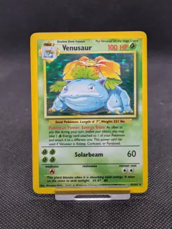 Venusaur 15/102 Holo Base Set Pokemon Card WOTC LP EXCELLENT+ - Image 1