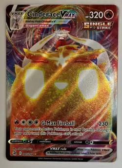 Pokemon Card Cinderace VMAX 045 Fusion Strike Full Art Ultra Rare - Image 1