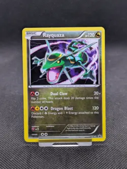 Rayquaza XY141 Black Star Promo Pokemon Card Holo Played - Image 1