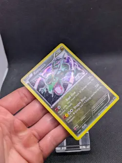 Rayquaza XY141 Black Star Promo Pokemon Card Holo Played - Image 2