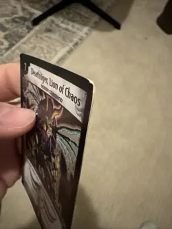 2004 Duel Masters Trading Card Deathliger, Lion of Chaos S5/S10 Holo Foil DM01 - Image 2