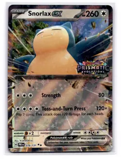 Snorlax ex (Prismatic Evolution Stamped) Double Rare Miscellaneous Cards & Produ - Image 1