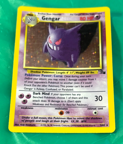 Gengar - 5/62 - Pokemon Fossil Unlimited Holo Rare Card WOTC MP Card - Image 1