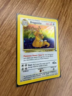 Pokemon TCG Dragonite Fossil Holo Unlimited Rare Card 4/62 1999 WOTC Vintage - Image 2