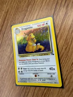 Pokemon TCG Dragonite Fossil Holo Unlimited Rare Card 4/62 1999 WOTC Vintage - Image 3