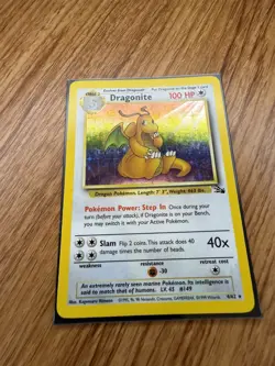 Pokemon TCG Dragonite Fossil Holo Unlimited Rare Card 4/62 1999 WOTC Vintage - Image 4