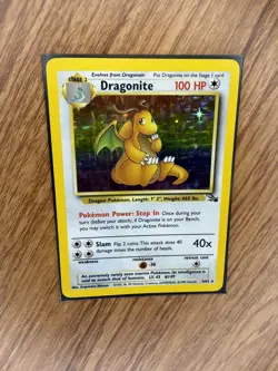 Pokemon TCG Dragonite Fossil Holo Unlimited Rare Card 4/62 1999 WOTC Vintage - Image 5