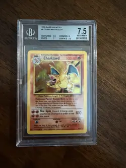 BGS 7.5 Pokemon Trading Card Game Charizard 004/102 Base Set Holo Rare - Image 1