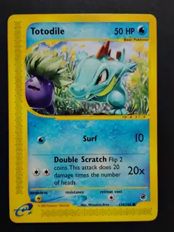 Totodile 134/165 Expedition Base Set Non-Holo 2002 WOTC Vintage Pokemon Card NM - Image 1