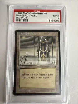 MTG Legends Unholy Citadel PSA 9 1994 release - Image 1